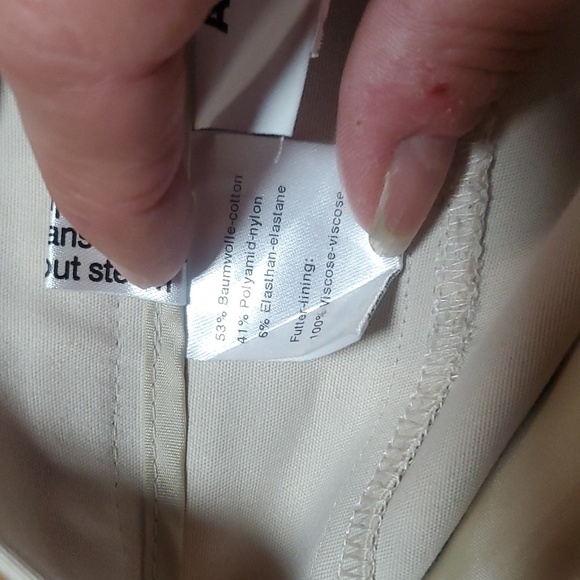 Akris tan and white stripe dress pant sz 2 - Picture 4 of 10